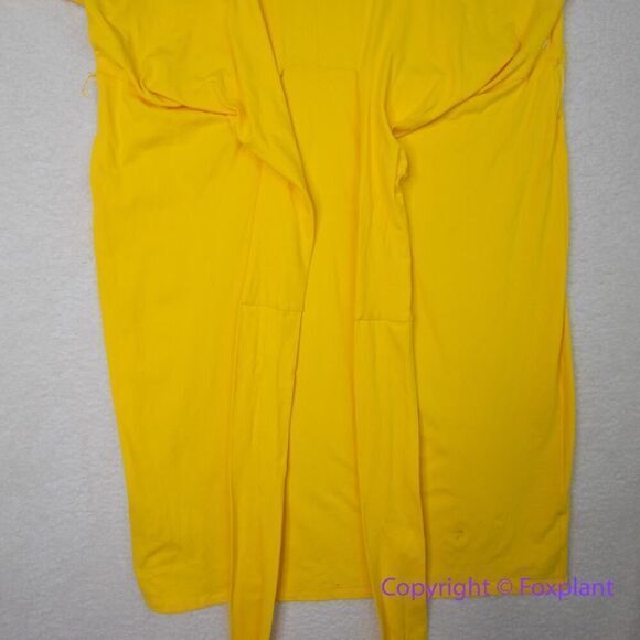NEW Eloquii‎ yellow Cross Front Flutter Sleeve Dress, size 16 - Picture 5 of 16
